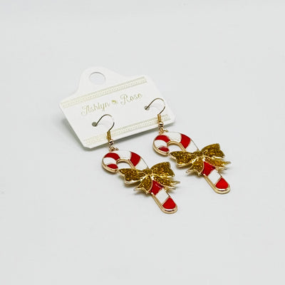 Holiday Jewelry Collection - It's A Beautiful Day Candy Cane Earrings