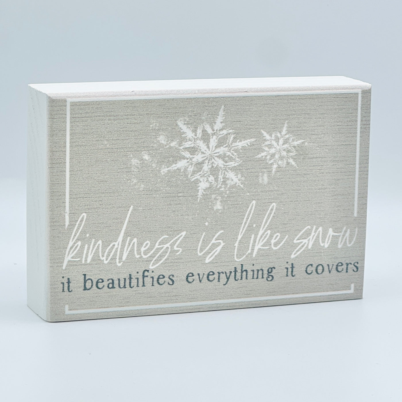 Winter Holiday Decor By Sincere Surroundings - 3.5" x 5" - Kindness Is Like Snow
