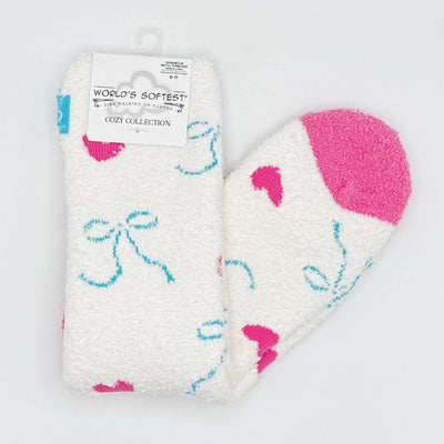 World's Softest Sock Cozy Collection - Ballerina Bow - Crew