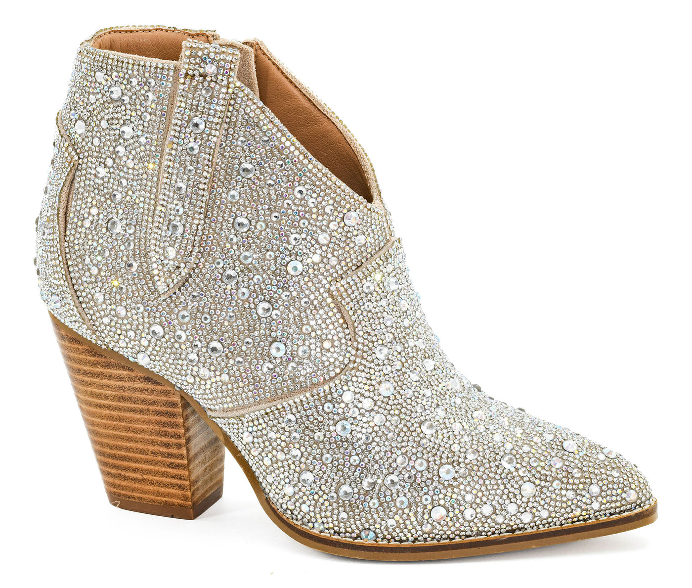 Bar Hoppin Booties By Corky's In Clear Rhinestones