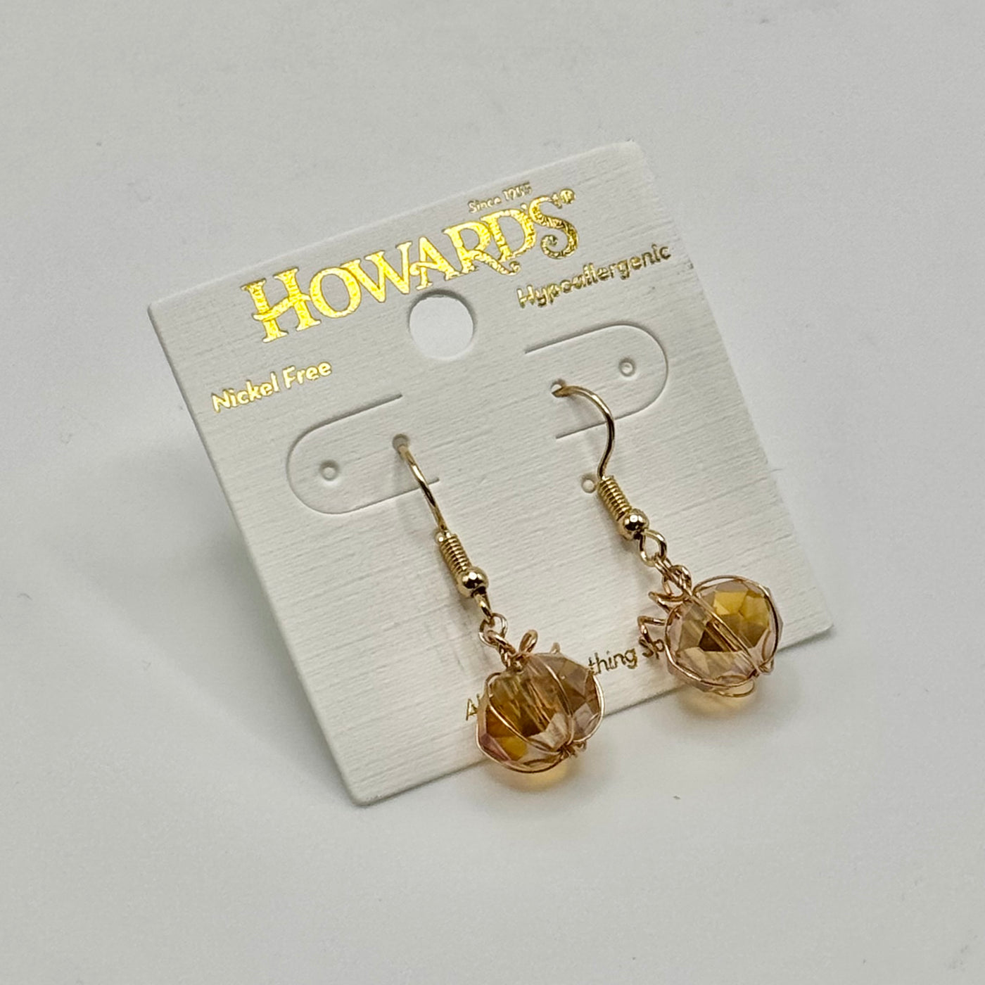 Halloween Jewelry Collection By Howards - Crystal Pumpkin - Earrings