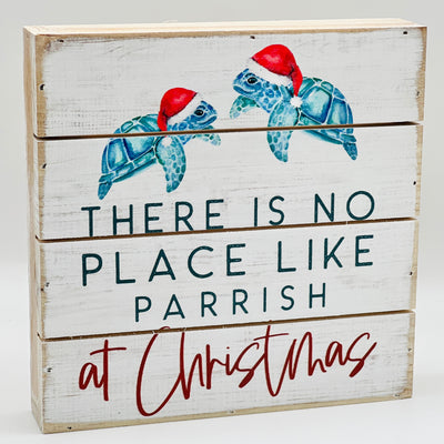 Winter Holiday Decor By Sincere Surroundings - 6" x 6" - At Christmas Turtles Parrish