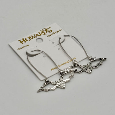 Halloween Jewelry Collection By Howards - Silver Bats - Earrings