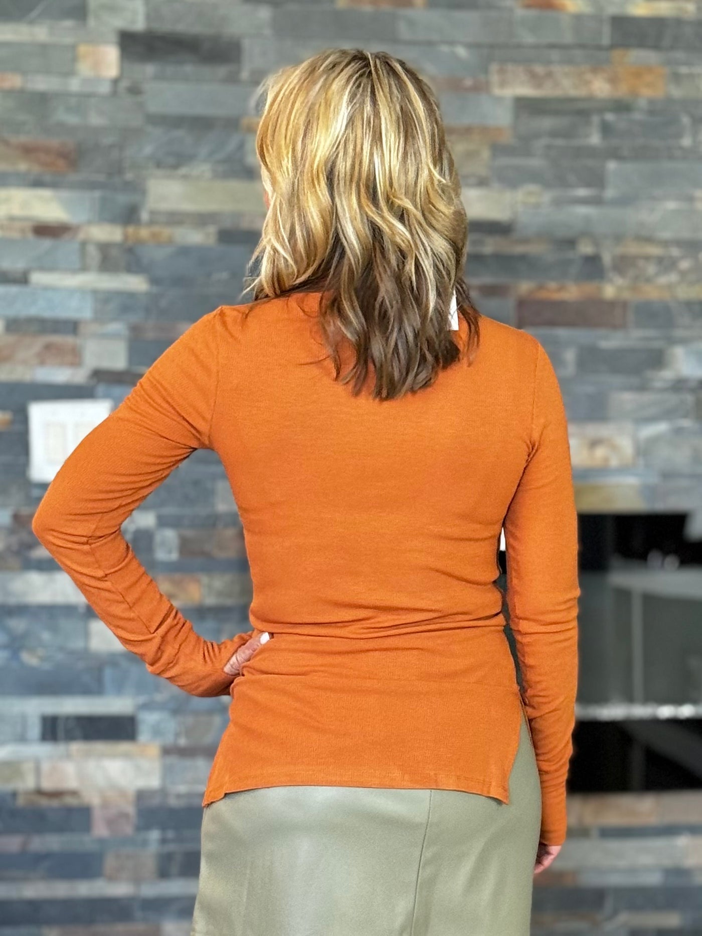 Not Your Basic Babe Turtleneck - Rust