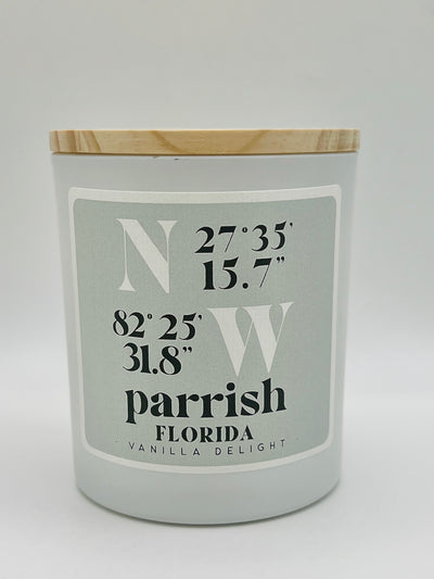 Candles By Sincere Surroundings - 
Grey Coordinates - Parrish / Vanilla Delight