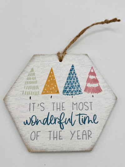 Winter Holiday Decor By Sincere Surroundings - Ornament - Wonderful Time Colorful