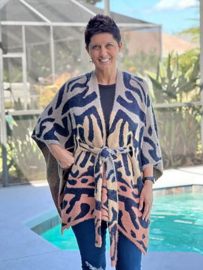 Lorri Tie Waist Ruana