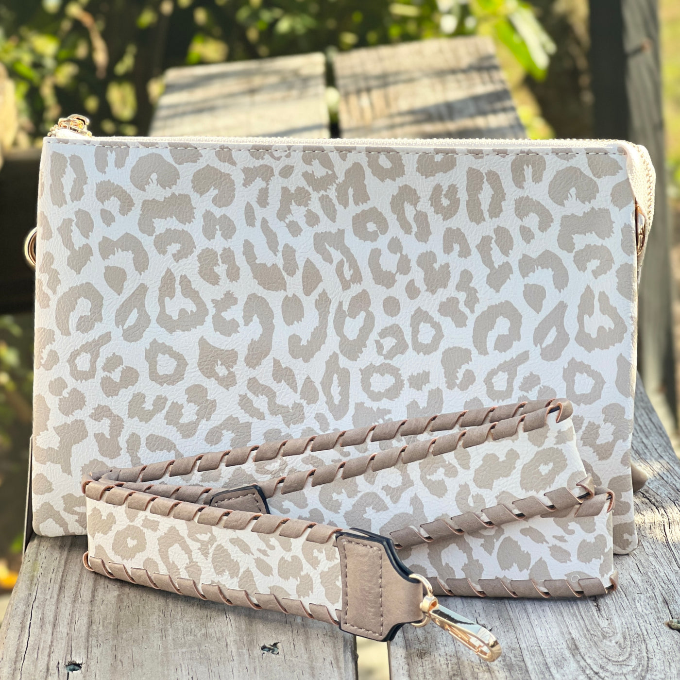 The Izzy Bag - Cheetah/Grey