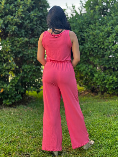 Vineyard Jumpsuit - Guava