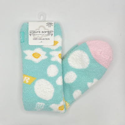 World's Softest Sock Cozy Collection - Over Easy - Crew
