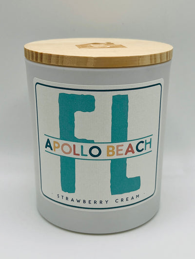 Candles By Sincere Surroundings - 
State Initials Location - Apollo Beach / Strawberry Cream