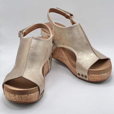 Carley Wedge by Corkys in Antique Gold