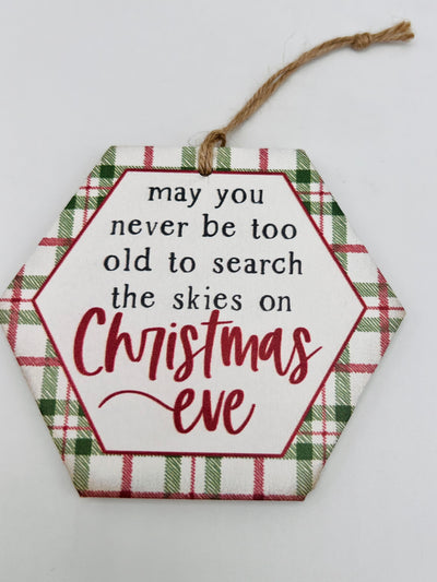 Winter Holiday Decor By Sincere Surroundings - Ornament - Christmas Eve Plaid
