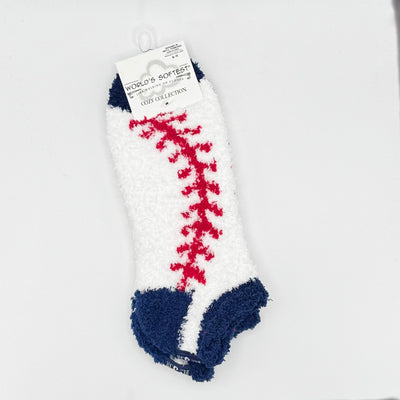 World's Softest Sock Cozy Collection - Baseball - Ankle