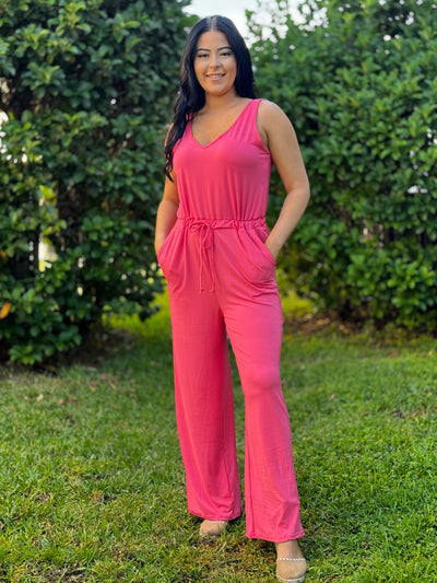 Vineyard Jumpsuit - Guava