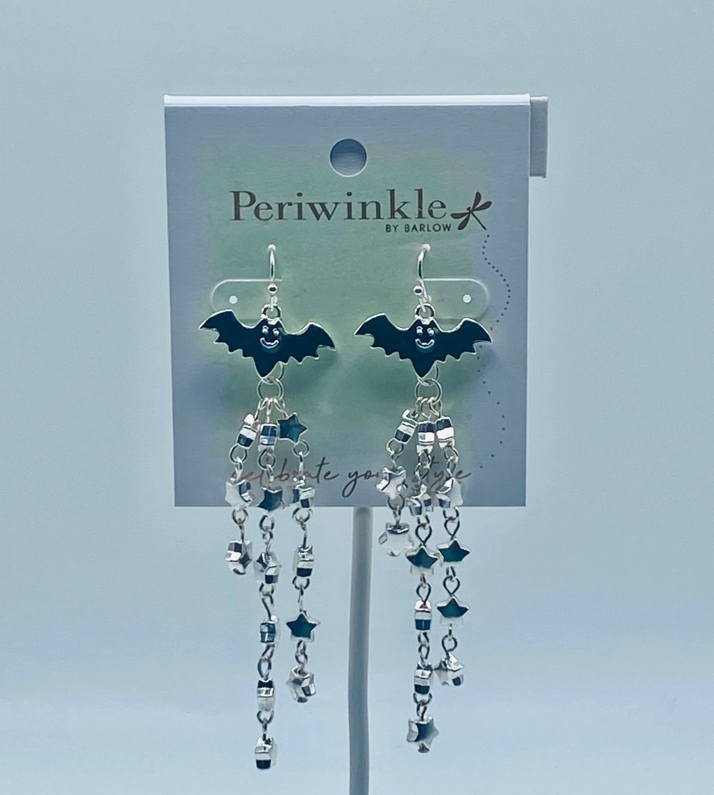 Spooktacular Earrings - Bats With Star Dangle