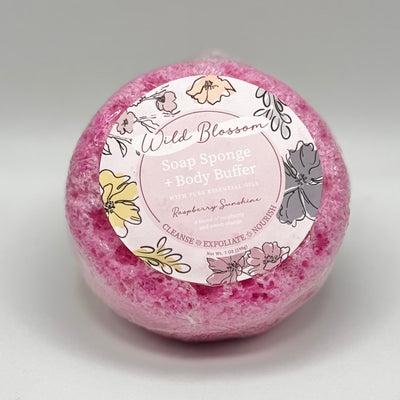 Cait + Co Bath Essentials - Wild Blossom Body Buffer - Raspberry Sunshine
