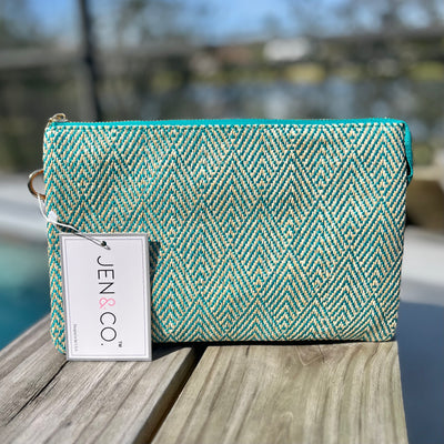 The Izzy Bag - Teal/Tan