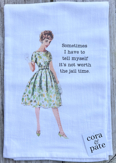 Snark And Sass Dish Towels - Jail Time