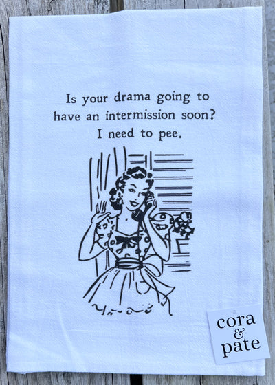 Snark And Sass Dish Towels - Drama Intermission