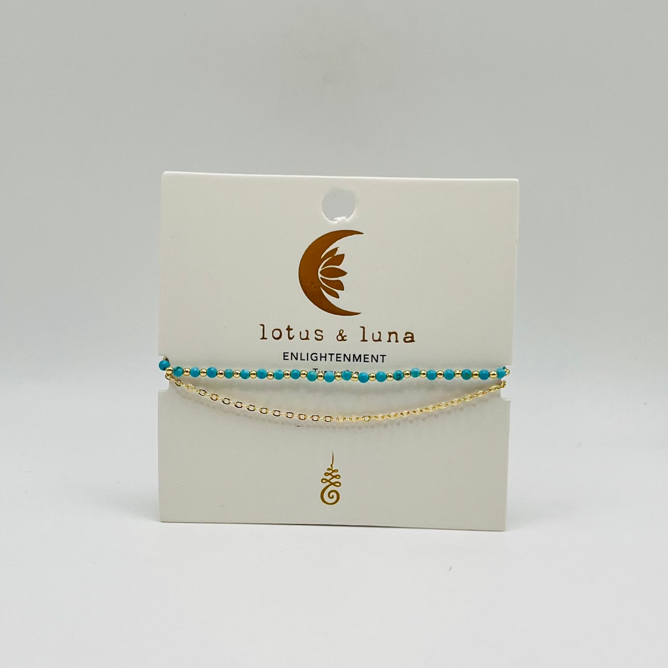 Lotus & Luna - Healing Layered 2mm - Enlightenment (Turquoise/Gold)