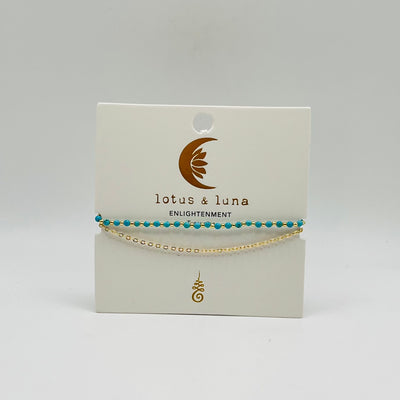 Lotus & Luna - Healing Layered 2mm - Enlightenment (Turquoise/Gold)