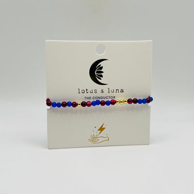 Lotus & Luna - Healing Bracelets 4mm - The Conductor (Agate & Cat's Eye)