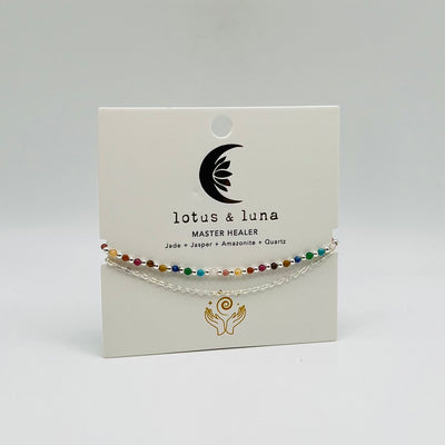 Lotus & Luna - Healing Layered 2mm - Master Healer (Jade/Jasper/Amazonite/Quartz/Silver)