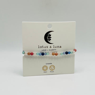 Lotus & Luna - Healing Bracelets 4mm - Love & Clarity (Rose Quartz/Sodalite)