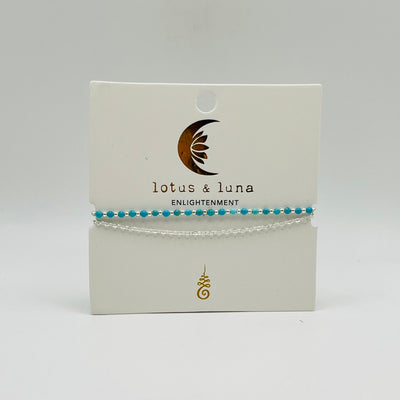 Lotus & Luna - Healing Layered 2mm - Enlightenment (Turquoise/Silver)