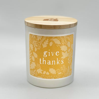 Fall Decor By Sincere Surroundings - Candle - Give Thanks Gold - Spiced Chai