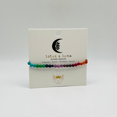 Lotus & Luna - Healing Bracelets 4mm - Divine Healer (Turquoise/Quartz/Amethyst/Garnet)