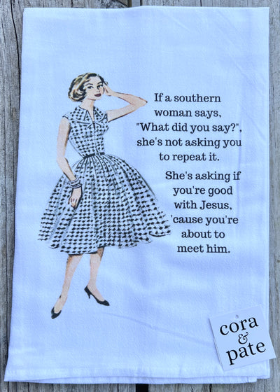 Snark And Sass Dish Towels - What Did You Say
