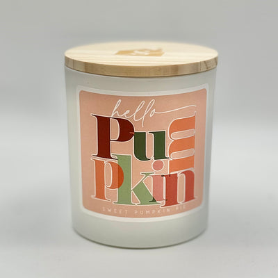 Fall Decor By Sincere Surroundings - Candle - Hello Pumpkin Overlap - Sweet Pumpkin Pie