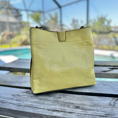 The Tati Bag - Snake - Pale Yellow