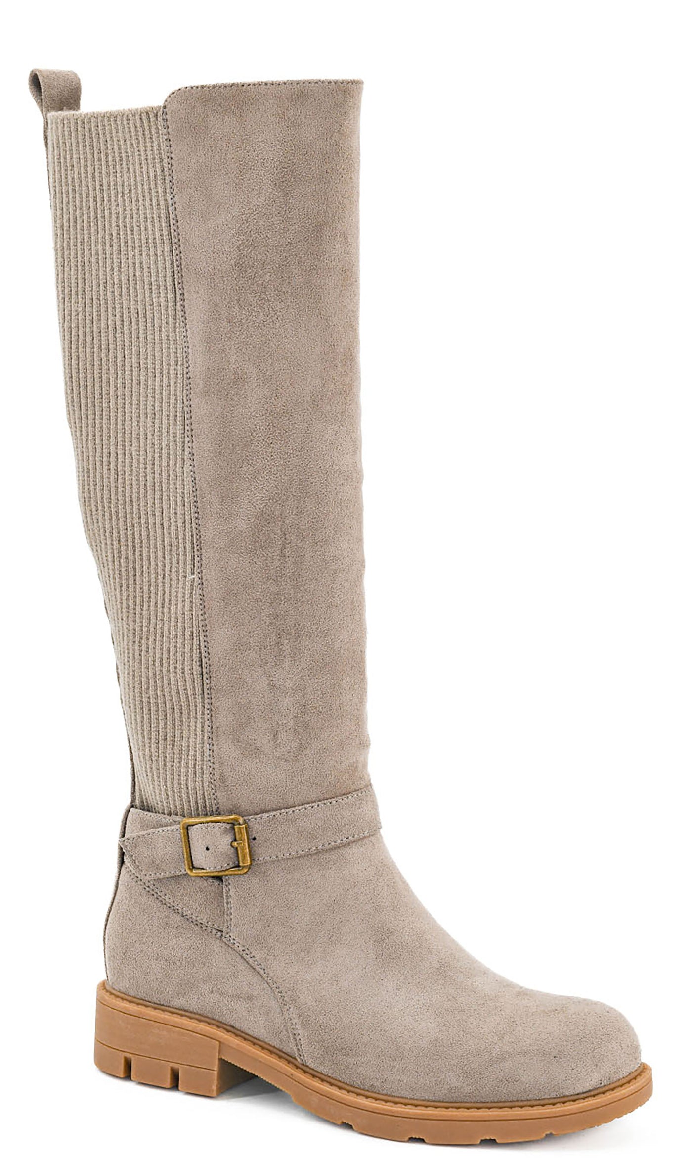Hey There Boot By Corkys In Grey Faux Suede