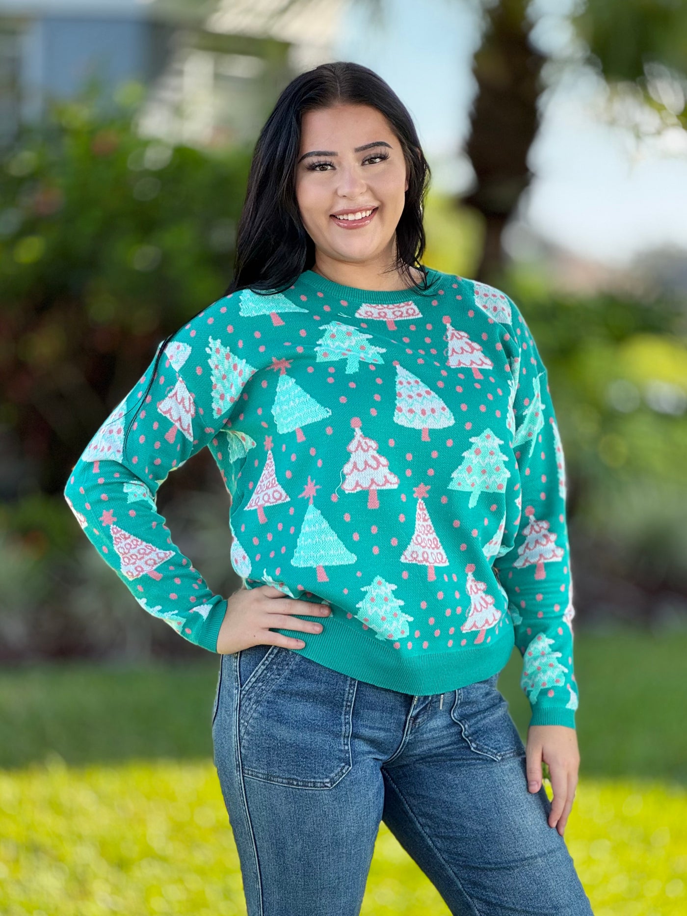 Peppermint Forest Sweater By Dear Scarlett