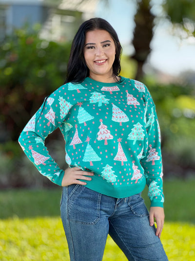 Peppermint Forest Sweater By Dear Scarlett
