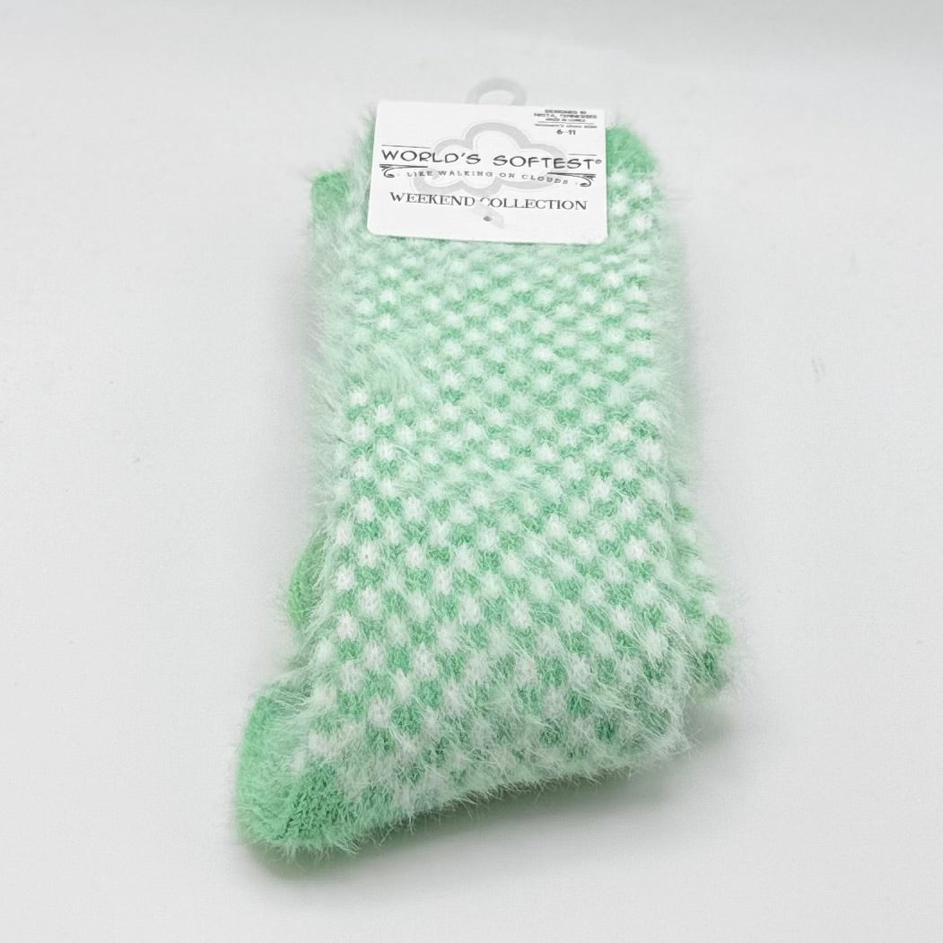 World's Softest Sock Weekend Collection - Green Check