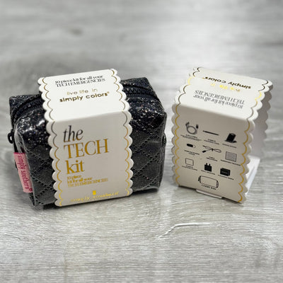 On The Go Girl Gear By Simply Southern - Tech Kit / Black Quilted Sparkle