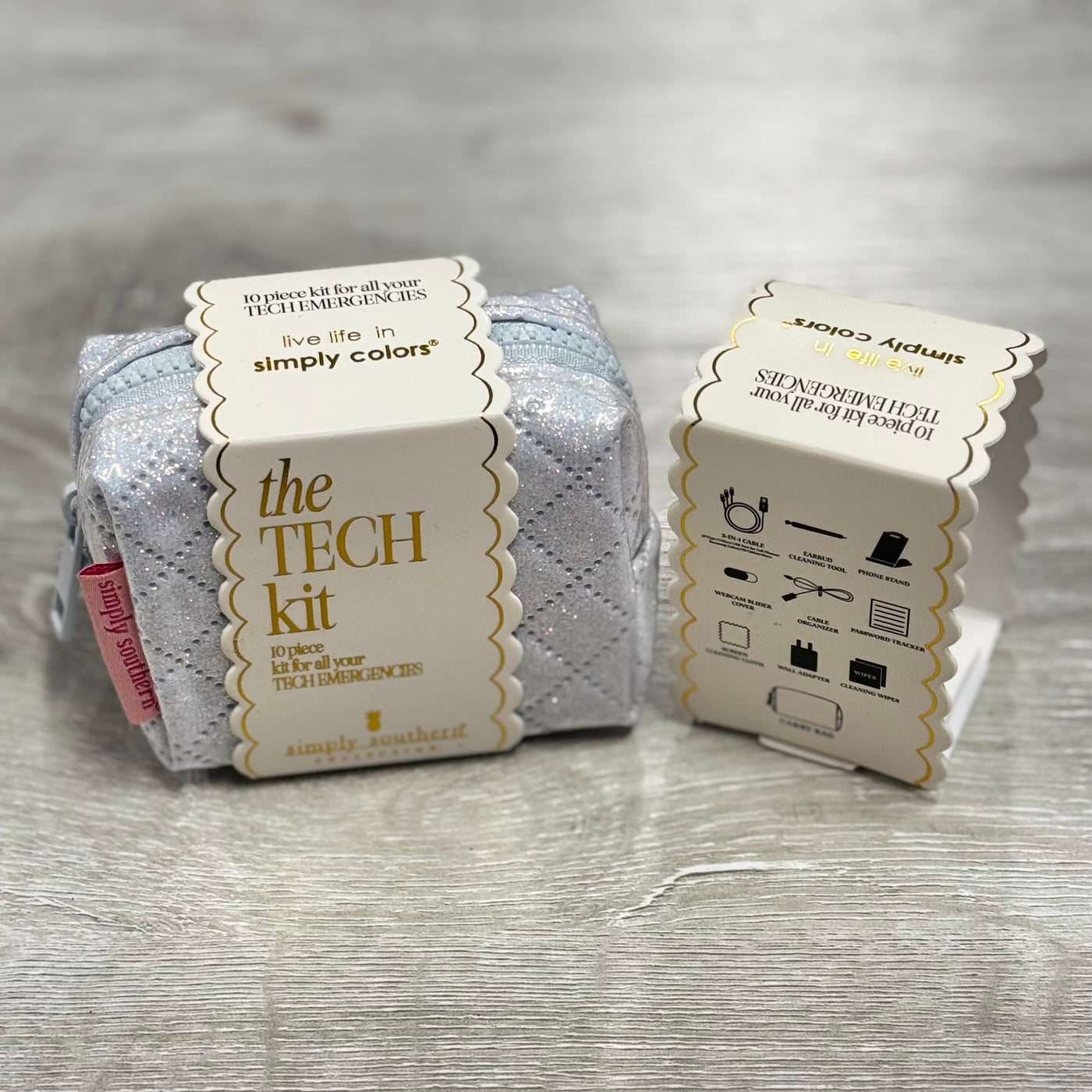 On The Go Girl Gear By Simply Southern - Tech Kit / Ice Quilted Sparkle