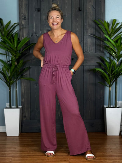 Vineyard Jumpsuit - Sangria
