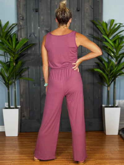 Vineyard Jumpsuit - Sangria