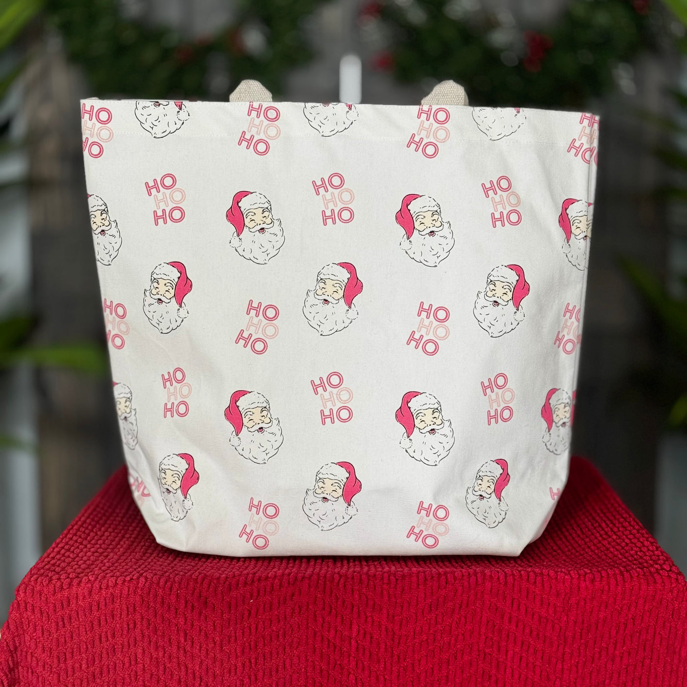 Holiday Gifts From The Royal Standard - Gift Tote / HoHoHo Santa (20"x17"x6.5")