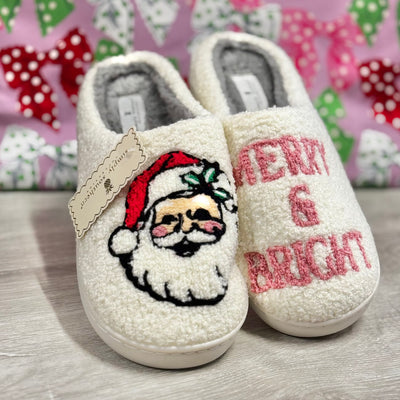 So Soft Sherpa Slippers By Simply Southern - Holiday Merry