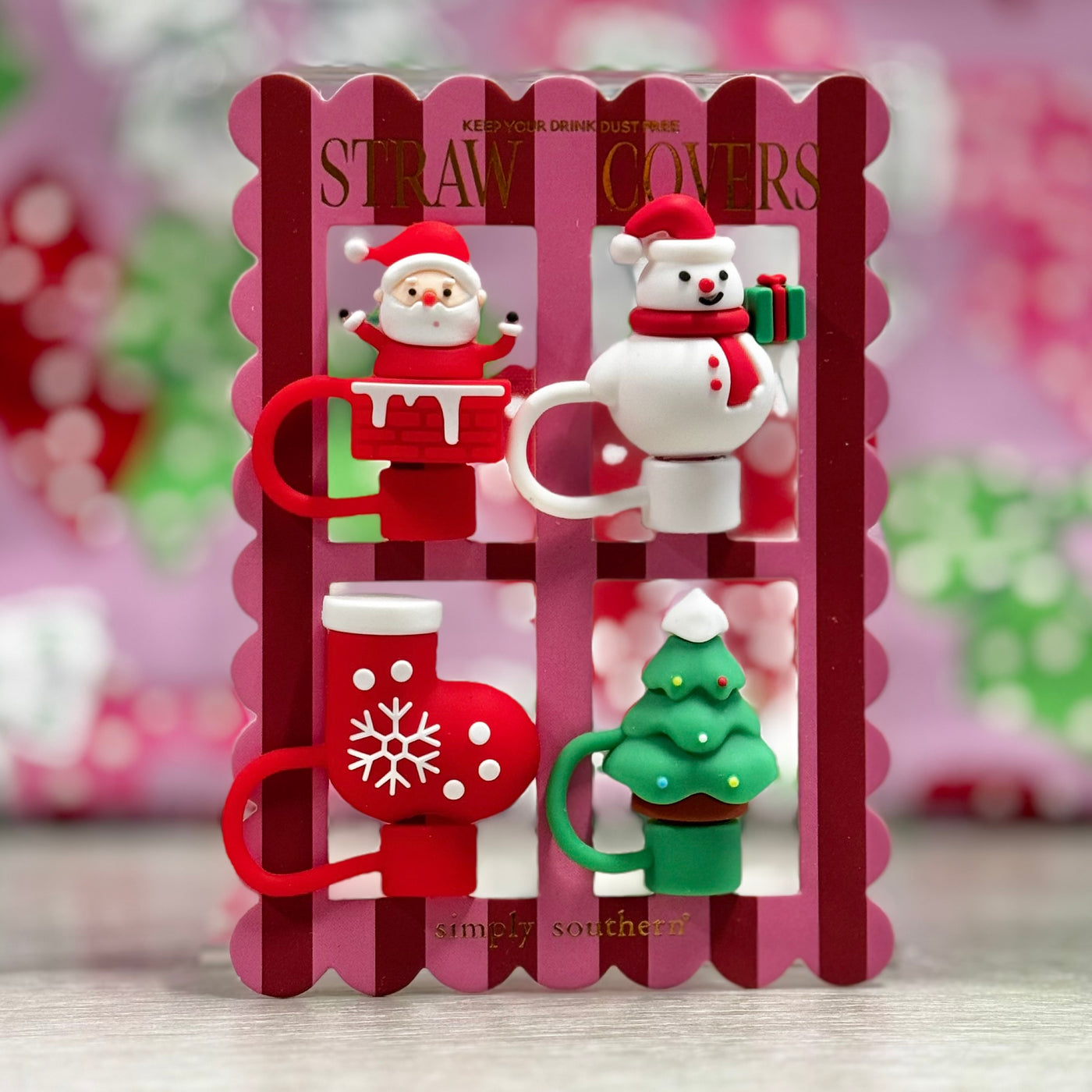 Quenchin' Your Thirst Tumblers and Accessories - Holiday Straw Cover - Santa
