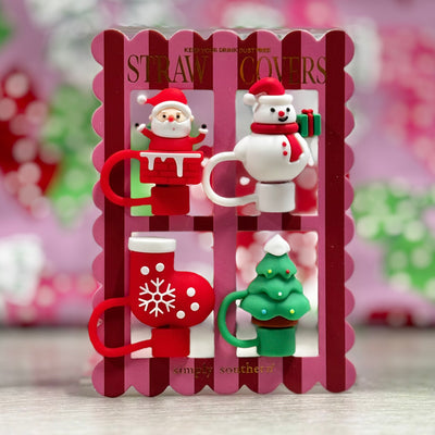 Quenchin' Your Thirst Tumblers and Accessories - Holiday Straw Cover - Santa