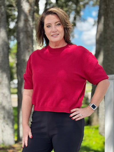 Gorgeous In Garnet Sweater