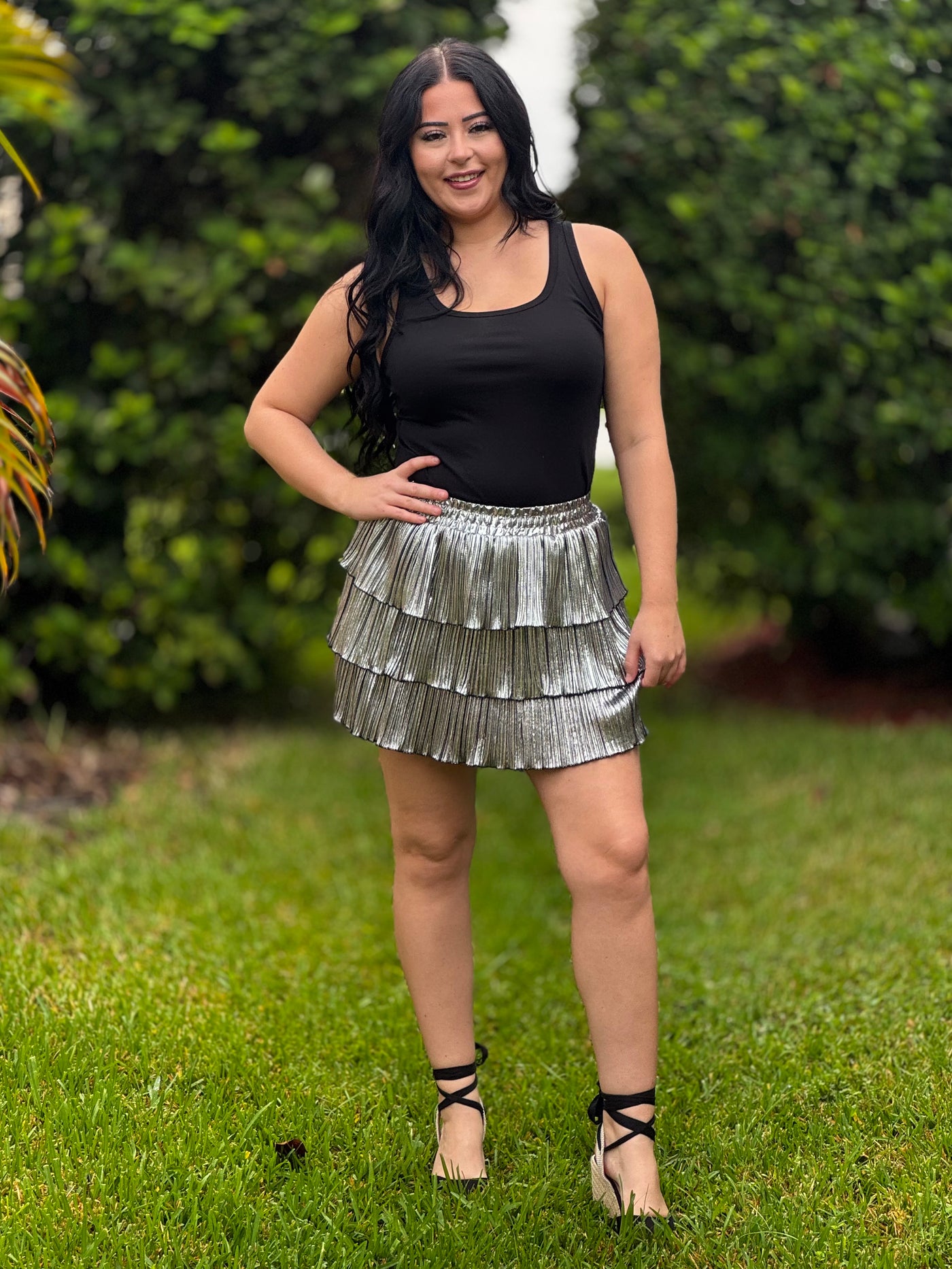 Shine Bright Skirt - Silver