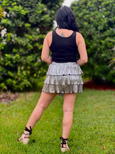 Shine Bright Skirt - Silver